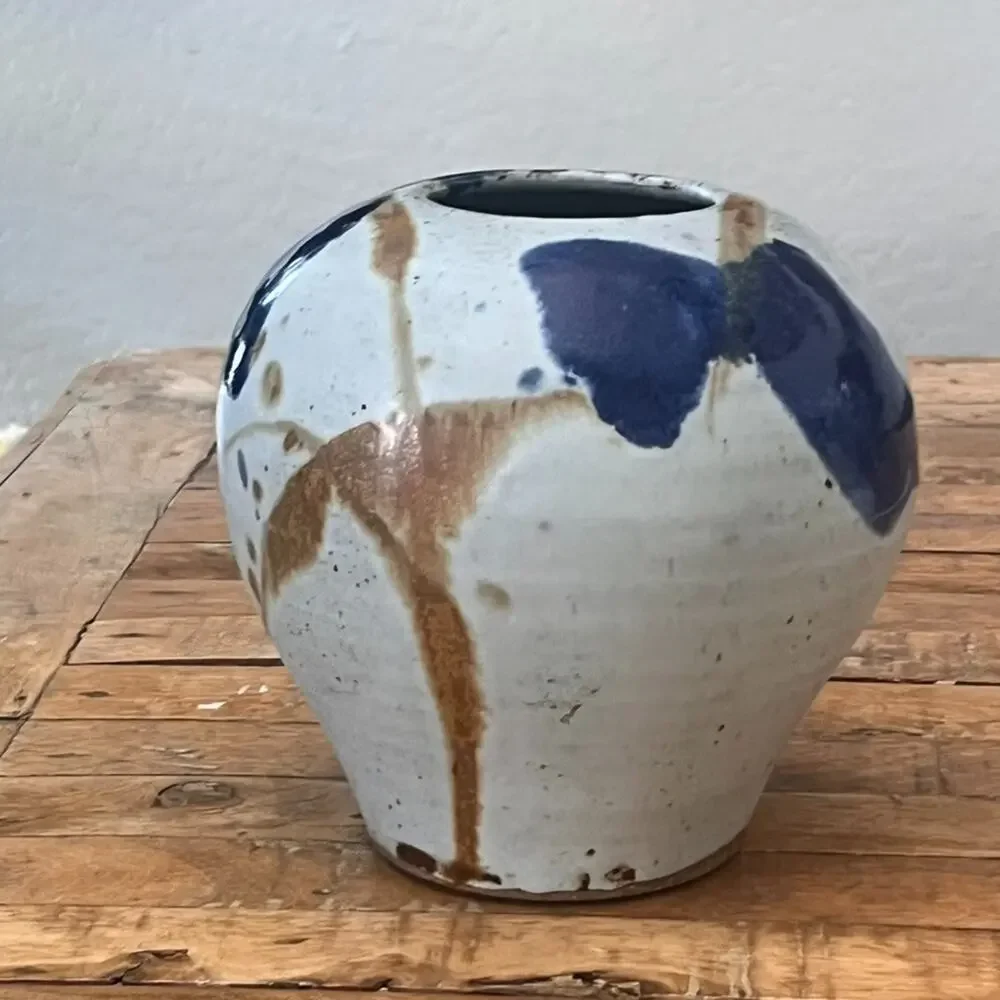 Studio Pottery Stoneware Vase 8.5